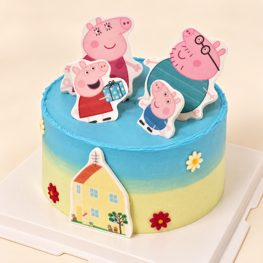 Peppa Pig Cake close-up detail