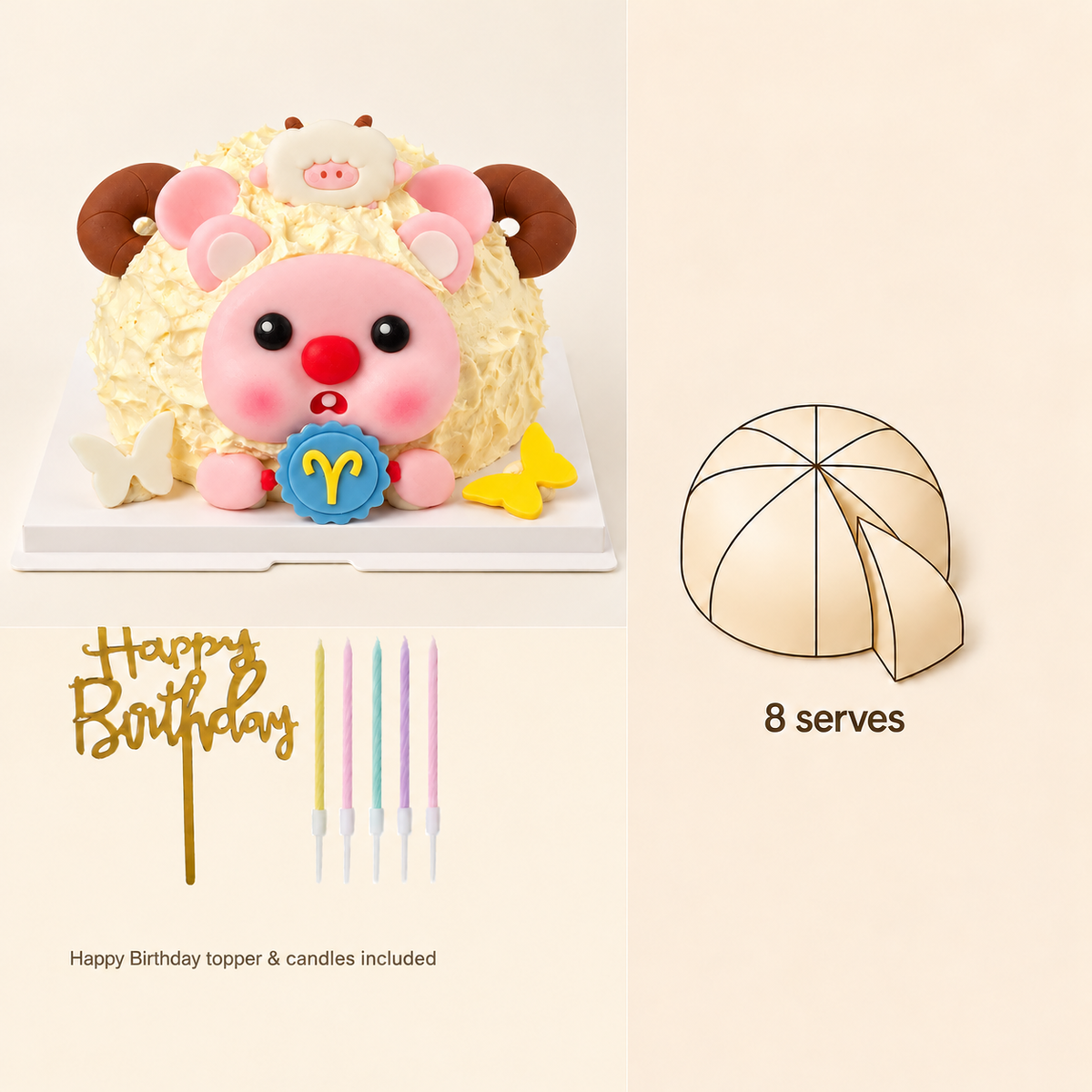 Aries birthday cake size and serving guide