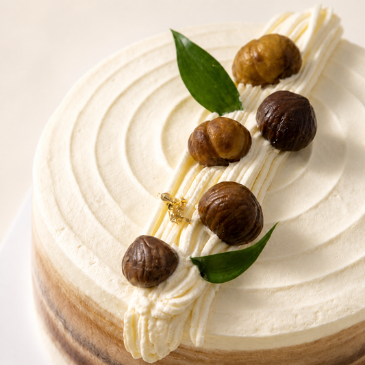 Chestnut Harvest Cake cake detail close-up