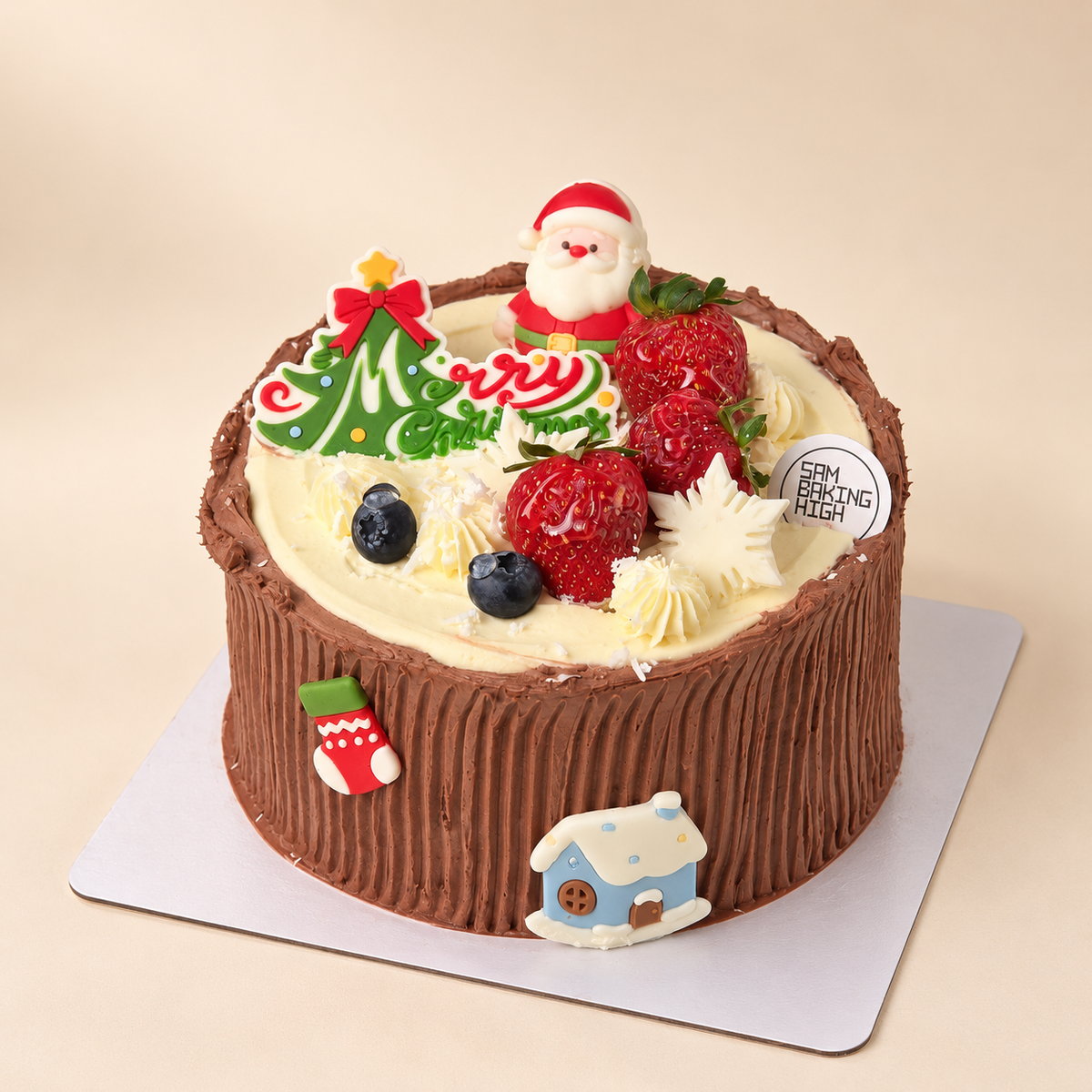 Christmas Cake – front festive product view