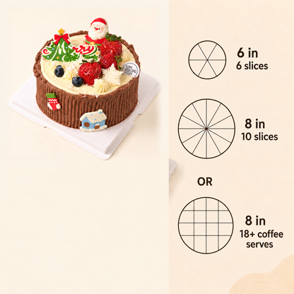 Christmas Cake size and serving guide – 6 inch and 8 inch