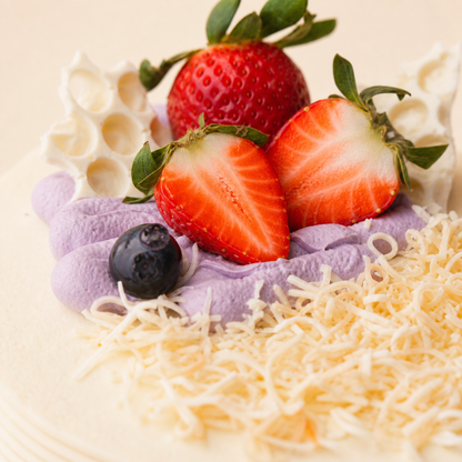 Coconut & Taro Cake cake detail close-up