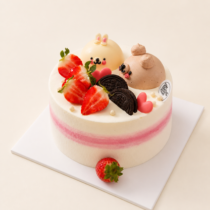 Pinky Animal Party Cartoon Cake main product image