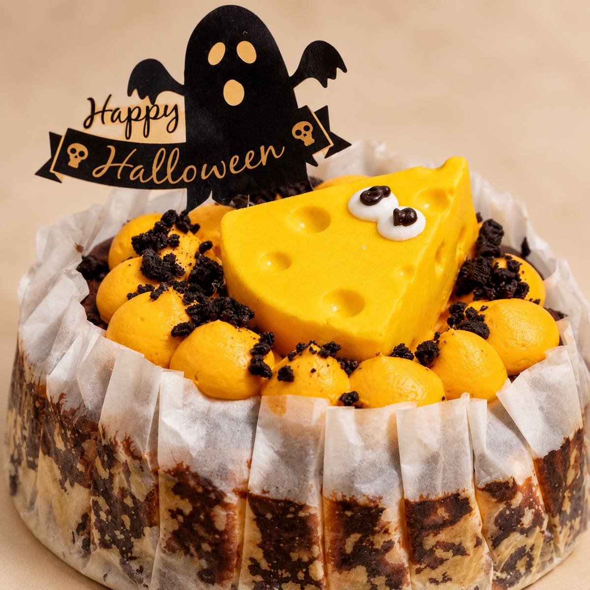 Halloween Cheesecake close-up detail