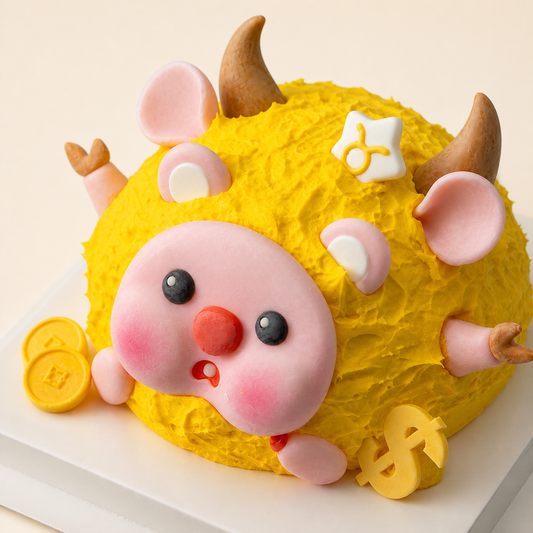 Taurus Birthday Cake cake detail close-up